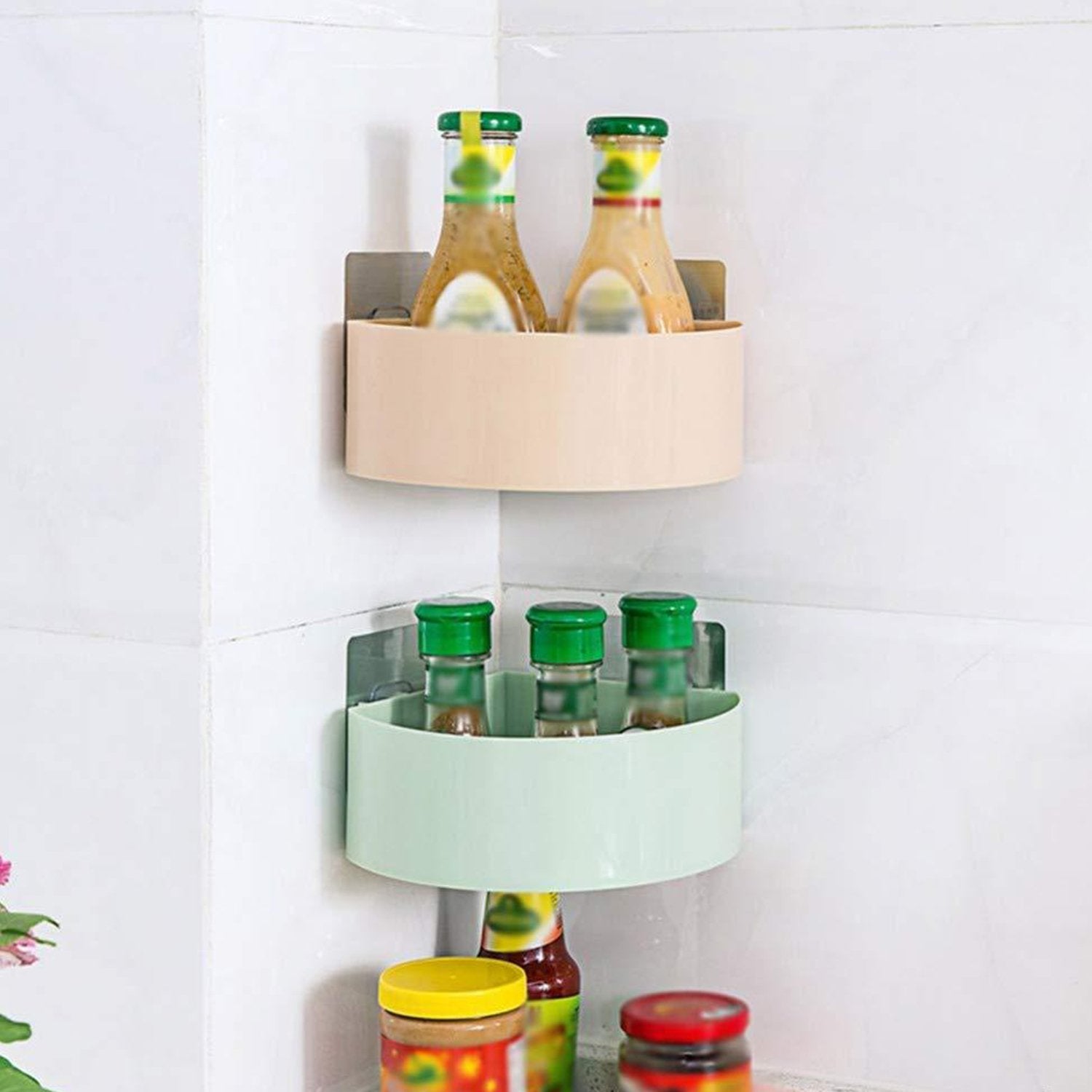 1099L Plastic Multipurpose Kitchen Bathroom Shelf Wall Holder Storage Rack (Loose Pack) 1099L Plastic Multipurpose Kitchen Bathroom Shelf Wall Holder Storage Rack (Loose Pack)